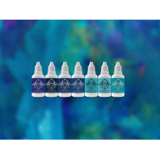 Maya Inks Alcohol Ink 15 ml – Set of 7 Blue Shades | Highly Pigmented, Fast-Drying Ink for Art & Resin